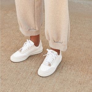 Loeffler Randall Keeley White Leather Sneaker